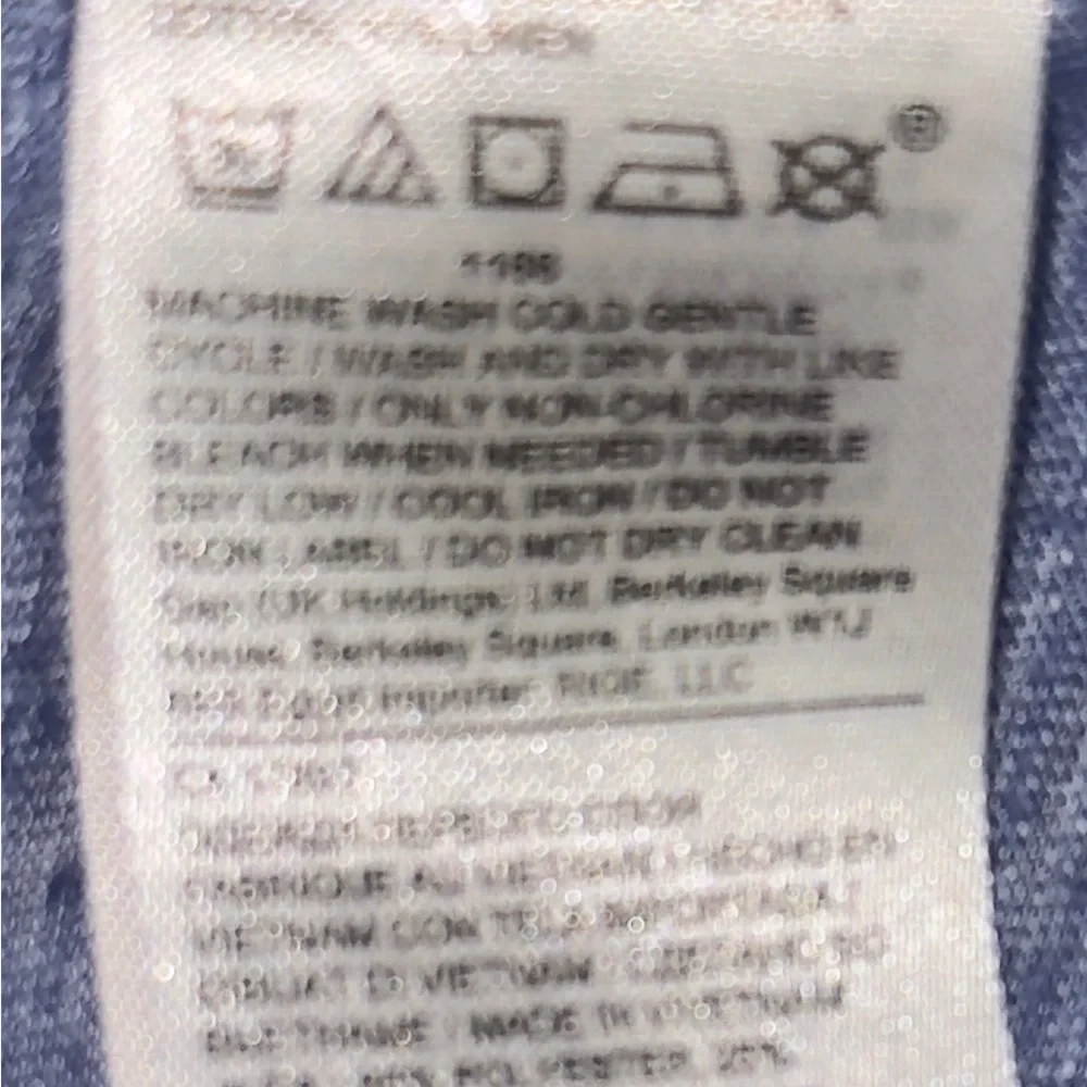 VTG Banana Republic Slate‎ Blue V-Neck Tee Sz Large